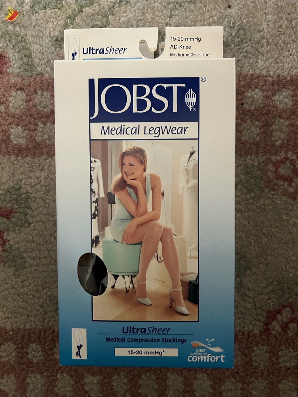 JOBST UltraSheer Medical Compression Stockings -  (15-20 mmHg) Black Medium